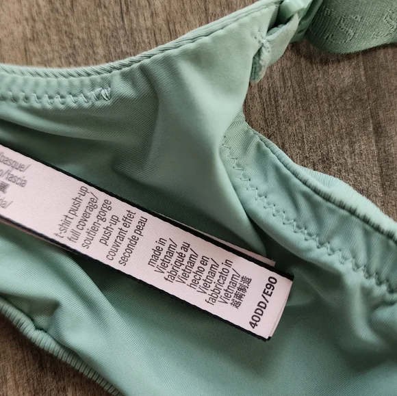 Victoria's Secret T-Shirt Push Up Full Coverage Green 40DD Bra - Picture 13 of 14